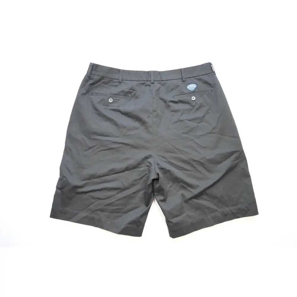 Callaway Golf Shorts Performance Cotton Pleated Khaki‎ Black 10